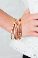 Drop A BOMBSHELL - Copper - Paparazzi Bangle Bracelets #4742 (D)