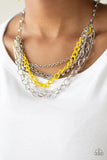 Color Bomb - Yellow - Paparazzi Necklace #1799
