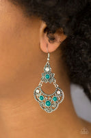 Paparazzi - Garden State Glow - Green Earrings #3417 (D)