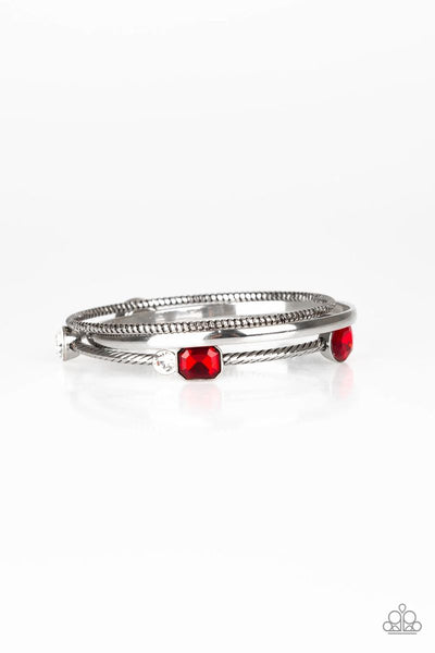 City Slicker Sleek - Red - Paparazzi Bangle Bracelet