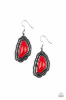 Santa Fe Soul - Red - Paparazzi Earrings