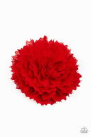 Bloom-tastic - Red - Paparazzi Hair Clip Hair Accessory