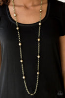 Showroom Shimmer - Brass - Paparazzi Necklace