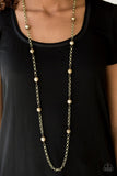 Showroom Shimmer - Brass - Paparazzi Necklace