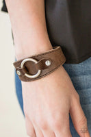 Western Wrangler - Brown - Paparazzi Snap Bracelet
