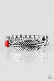 Heads or TAILFEATHERS - Red - Paparazzi Ring