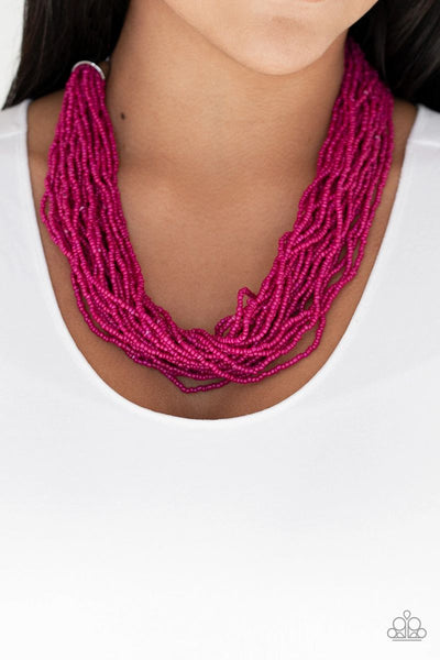 The Show Must CONGO On! - Pink - Paparazzi Seed Bead Necklace