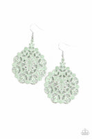Floral Affair - Green - Paparazzi Earrings #3199