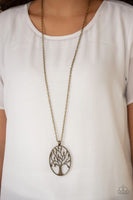 Well-Rooted - Brass - Paparazzi Tree Necklace
