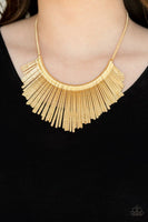 Metallic Mane - Gold - Paparazzi Necklace