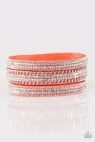Dangerously Drama Queen - Orange - Paparazzi Snap Bracelet