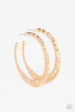 Slayers Gonna Slay - Gold - Paparazzi Hoop Earrings