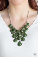 Paparazzi - Shop Til You TEARDROP - Green Necklace