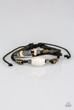 Across The Globe - Black - Paparazzi Sliding Knot Cord Bracelet #413(D)
