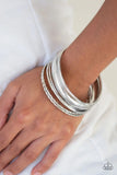 Paparazzi - The Customer Is Always BRIGHT - Silver Bangle Bracelet