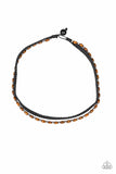 As Luck WOOD Have It - Black - Paparazzi Urban Necklace
