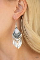 Mostly Monte-ZUMBA - Gray - Paparazzi Earrings #4446 (D)