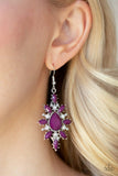 Glamorously Colorful - Purple - Paparazzi Earrings #2627 (D)