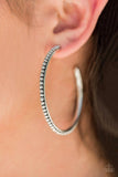 Totally On Trend - Silver - Paparazzi Hoop Earrings Fashion Fix