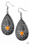 Paparazzi - Summer Sol - Orange Earrings