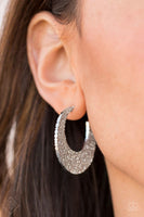 Paparazzi - Country Cobblestone - Silver Hoop Earrings #1890