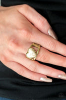 Paparazzi - Rule With Your Heart - Brass Heart Paparazzi Ring