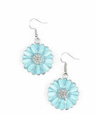 Paparazzi - Distracted by Daisies - Blue Earrings #398