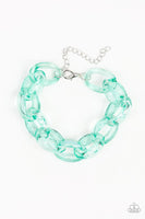 Ice Ice Baby - Green - Paparazzi Clasp Bracelet