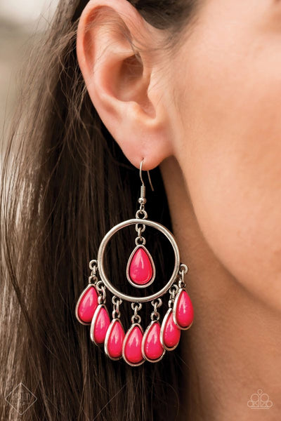 Flirty Flamboyance - Pink - Paparazzi Earrings