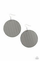 WEAVE Your Mark - Silver - Gray Paparazzi Earring