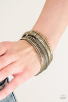 Paparazzi - Hidden Groves - Brass Bangle Bracelet #3333