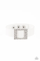 Diamond Diva - White - Paparazzi Snap Bracelet