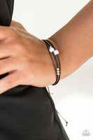 Mountain Treasure - White - Paparazzi Sliding Knot Cord Bracelet