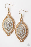 Paparazzi - Pretty Prestigious - Gold Earrings #2149 (D)