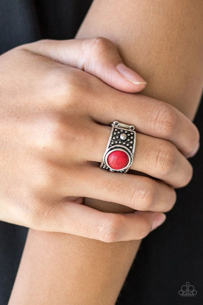 Summer Oasis - Red - Paparazzi Ring