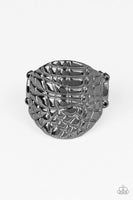 Metal Jungle - Black - Paparazzi Ring