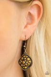 Princess Of Prestige - Brass - Paparazzi Earrings #3371 (D)