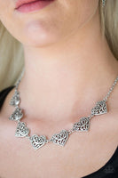 Heart Heaven - Silver - Heart Filigree Necklace #4535 (D)
