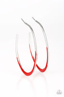 So Seren-DIP-itous - Red - Paparazzi Hoop Earrings