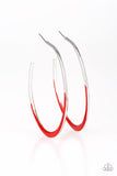 So Seren-DIP-itous - Red - Paparazzi Hoop Earrings