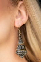 Paparazzi - Terra Trending - Brass Earrings