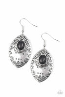 Mountain Montage - Black - Paparazzi Earrings