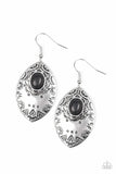 Mountain Montage - Black - Paparazzi Earrings