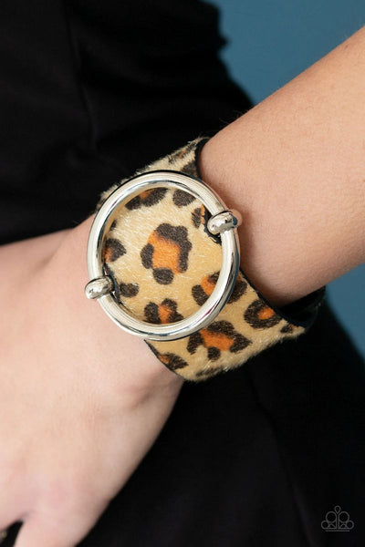 Asking FUR Trouble - Brown - Paparazzi Snap Cheetah Bracelet