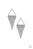 Have A Bite - Silver- Paparazzi Post Earrings