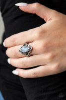 Glass Half-COLORFUL - Blue - Paparazzi Ring