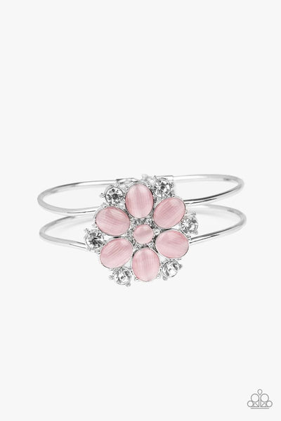 Garden Extravagance - Pink - Paparazzi Hinged Bracelet
