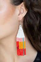 Paparazzi - Beaded Boho - Multi Color Seed Beads Earrings