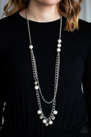 Paparazzi - Modern Musical - White Pearls Necklace