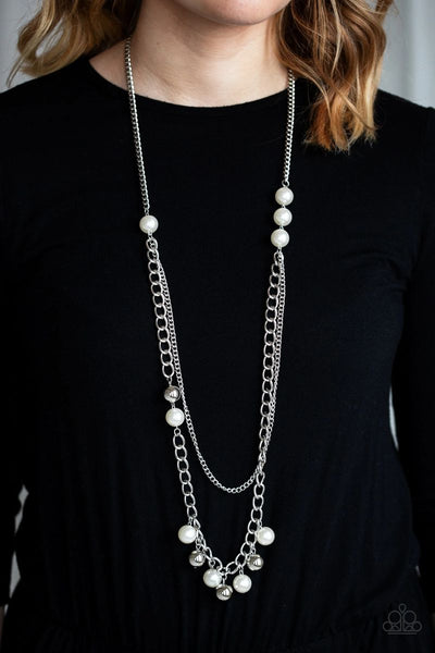 Paparazzi - Modern Musical - White Pearls Necklace